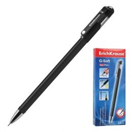 Ручка гел. ErichKrause® G-Soft черная 0,25мм 39207   /12/144