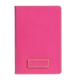 Обложка д/паспорта FABULA Ultra, натуральная кожа, контрастная отстрочка, розовая, O.82.FP