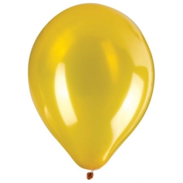 Шары воздушные 10" (25см) (50шт) ZIPPY (ЗИППИ) золотой металлик, в пакете, 104181