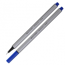 Ручка капил. набор.4шт. Mazari FINO синий 0,4мм, трехгранный корп.к/к M-5300-70   /12