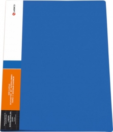Папка с бок.заж Lamark синяя.0.60мм корешок 17мм, карман CF0142-BL
